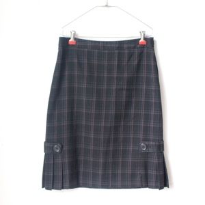 High Waisted Plaid Pencil Skirt Size 10